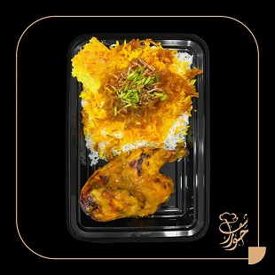 شیرین پلو درباری با مرغ سس پز